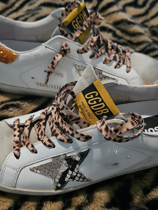 Golden Goose Shoes - Golden Goose Superstar White Leather Low-Top Sneakers with Star Detail